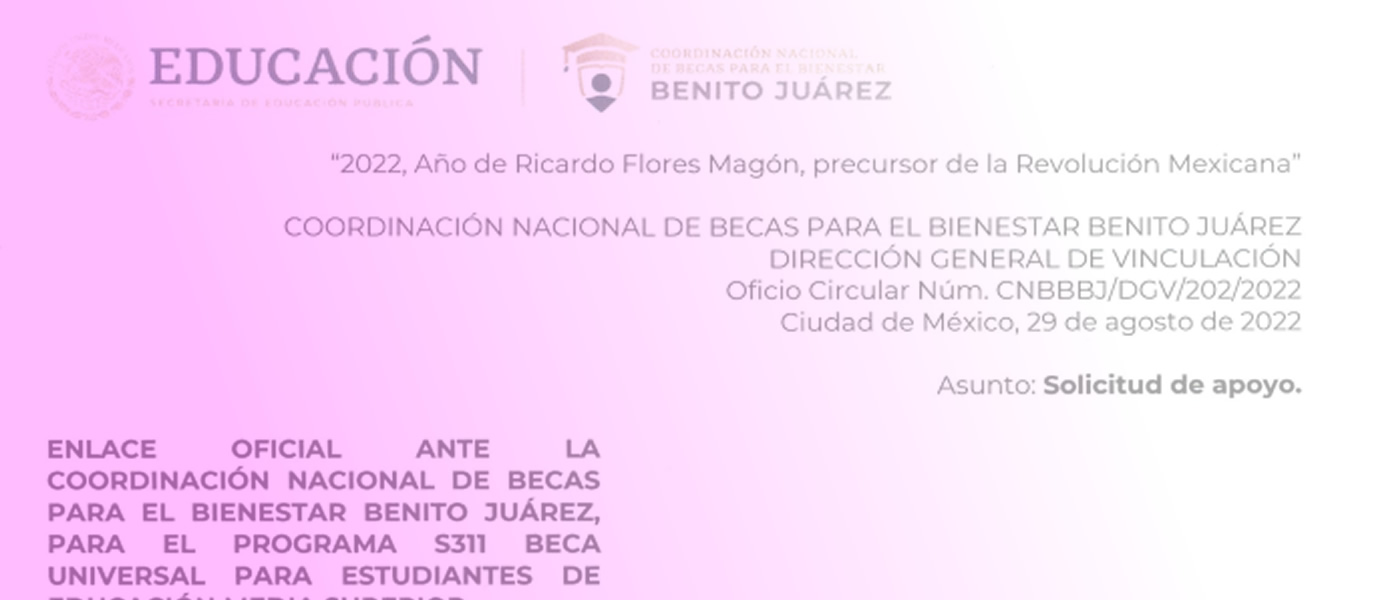 Comunicado Becas para el Bienestar